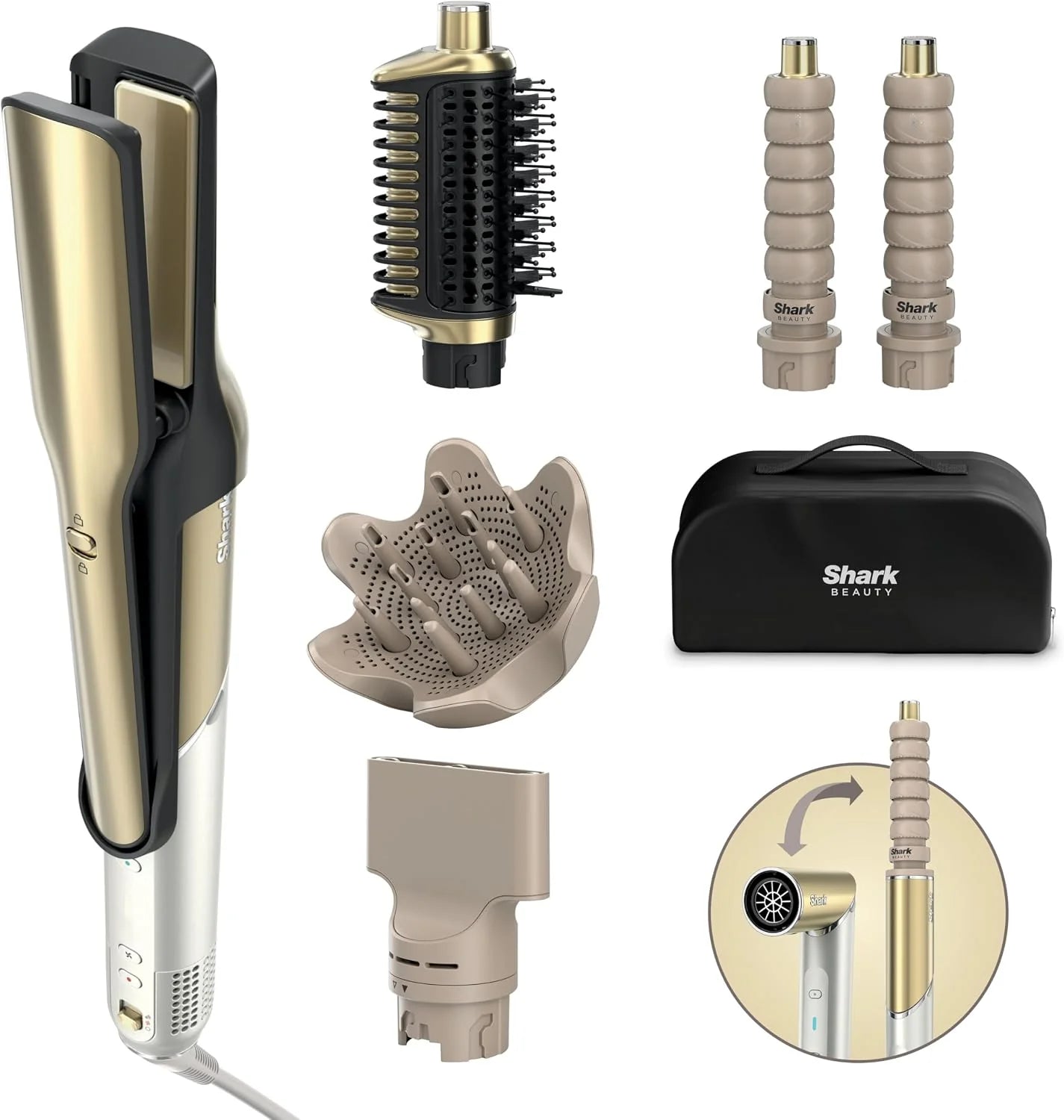 Shark Glam Straight, Waves  Curls multistyler HD6052SEU