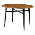 **Ovale Houten Eettafel met Zwarte Poten**