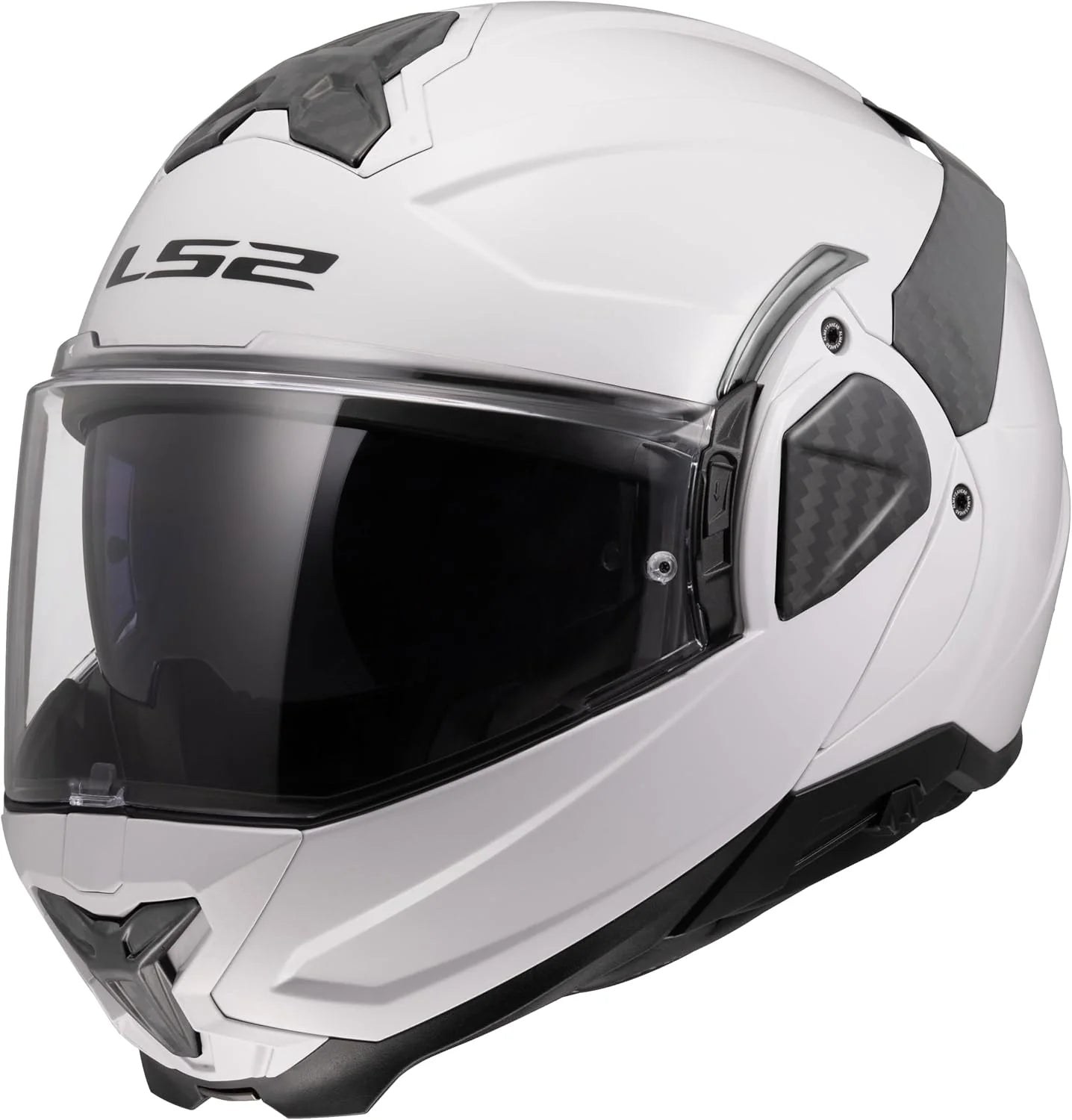 LS2 Motorrad Klapphelm FF910 Advant II Solid(XL (61-62 cm)/Wit)