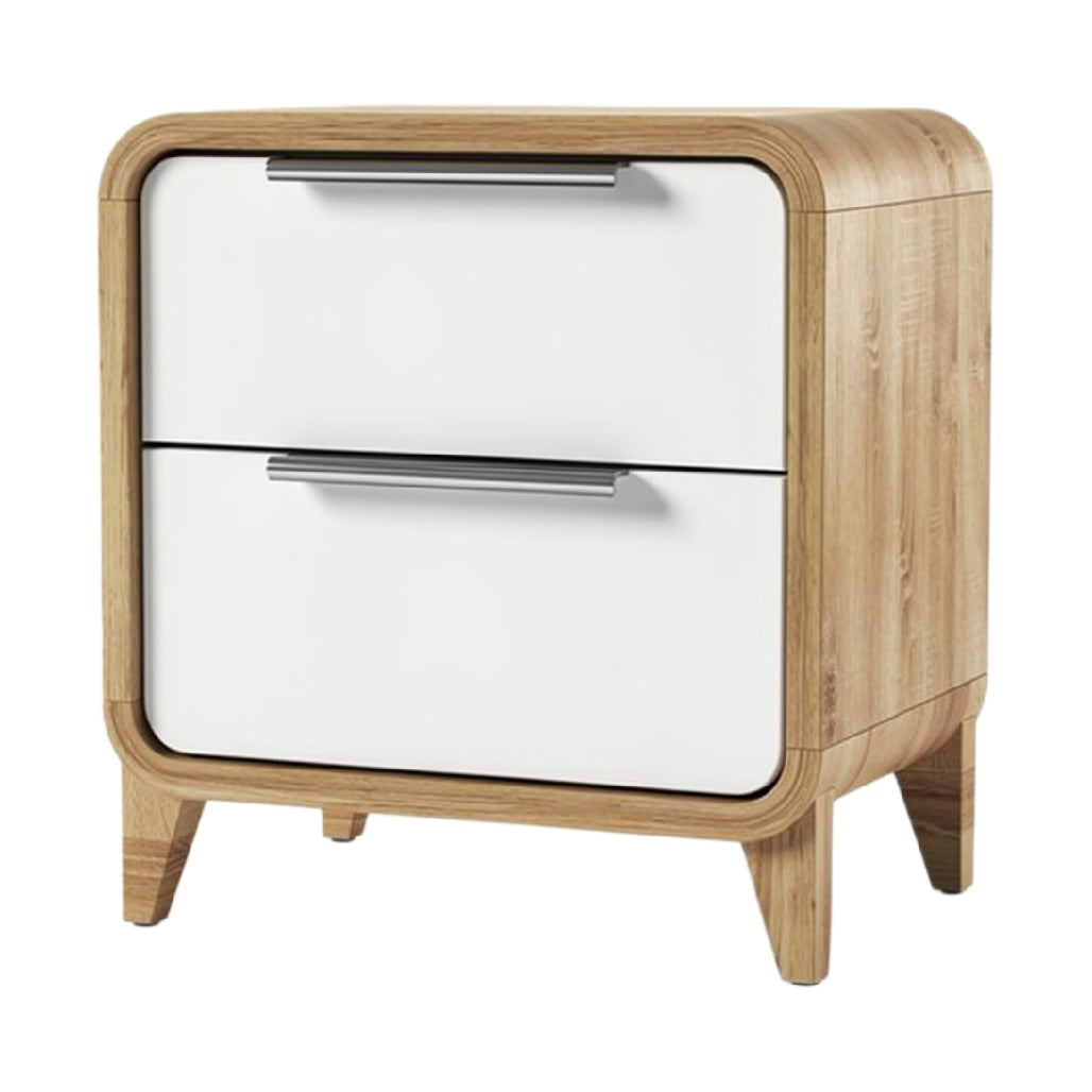 Moderne Nachtkast met Houten Afwerking en Twee Lades