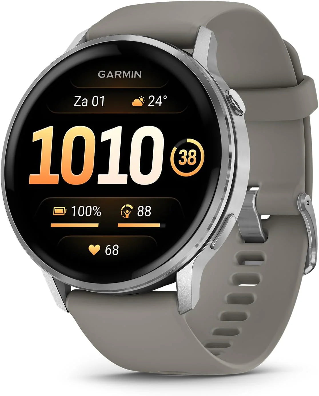 Garmin Venu 4, 41mm, Premium smartwatch met GPS, AMOLED-touchscreen, LED-zaklamp, Geavanceerde gezondheids- en fitnessfuncties, Tot 10 dagen batterijduur, Lunar Gold/Bone(Silver/Grijs/45mm)