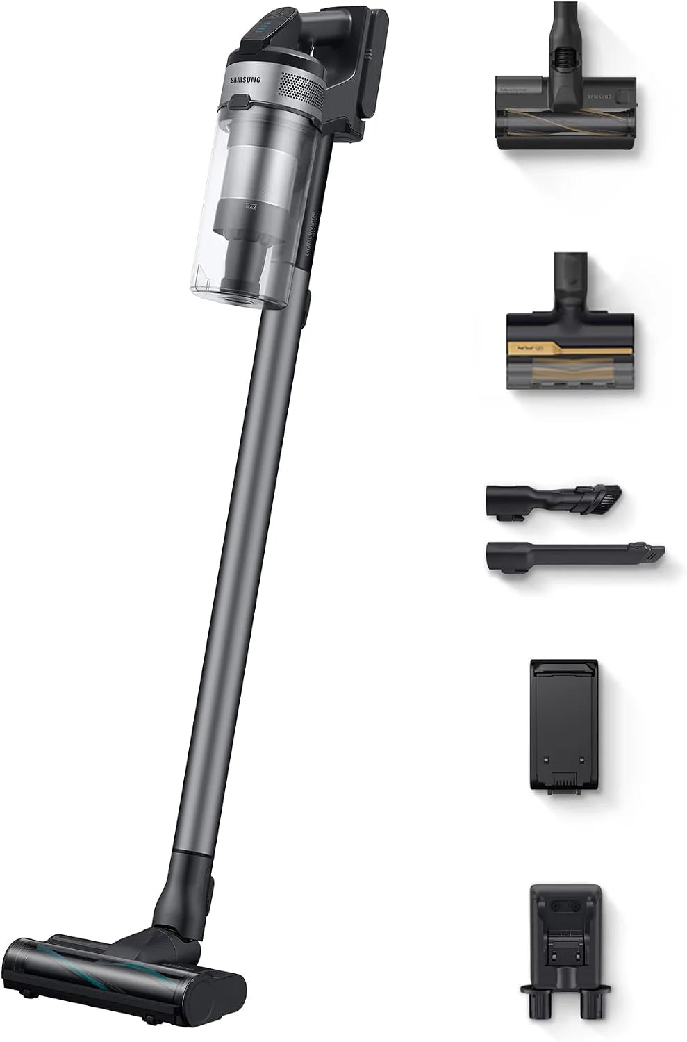 Samsung Cable Jet 75E VS20B75AGR5/WA Huisdierstofzuiger, 200 W, met borstel voor huisdieren(Jet 75E Pet/zilver.)