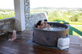 MSpa Mono Eco Whirlpool, 192 x 192 x 65 cm, opblaasbare whirlpool voor 8 personen met 144 massagejets, PTC-verwarming, UVC+ desinfectie, anti-vorstsysteem, app-besturing en Rhino Tech 6-laags