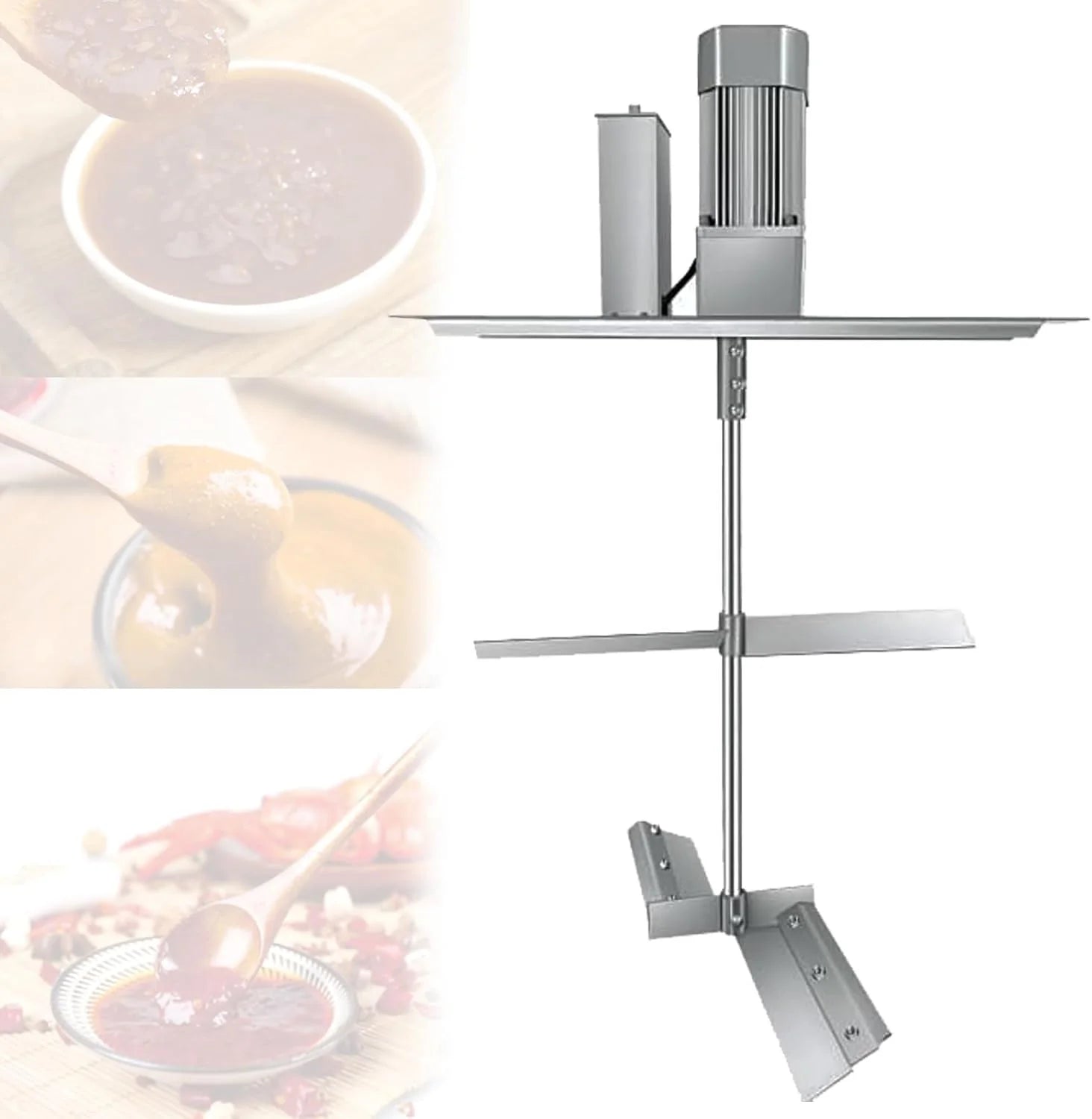 Automatische sausroermachine - 60L/85L/145L/240L/360L roestvrijstalen staande mixer keukenmixer met dubbele laag mengschacht en schraper, instelbare roersnelheid,240L(60L)