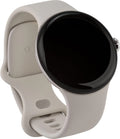 Google Pixel Watch 3 (45 mm) – Android-smartwatch met hartslagmeting, geavanceerd hardlopen vanaf Fitbit, fitness-inzichten, 24-uurs batterij – matzwarte aluminium behuizing – obsidiaanband – wifi(Gepolijst zilver/porselein/Wifi)