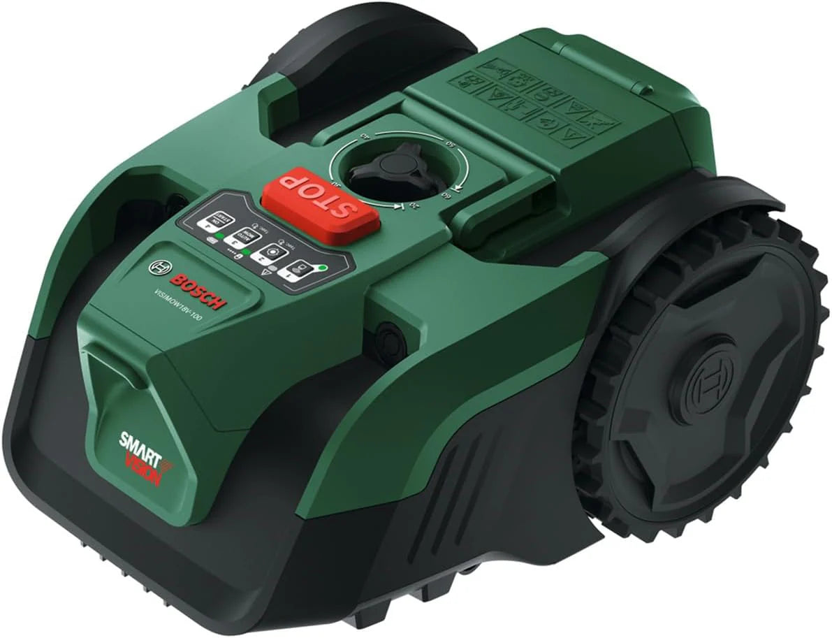 Bosch accurobotmaaier VISIMOW18V-100 (voor gazons tot 100 m², maaibreedte: 16 cm, maaihoogte: 20-60 mm, zonder accu)