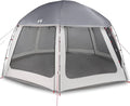 Zwembadtent met afneembare overtent en netwanden, 510 x 510 cm, azuurblauw, 185T polyester PU-gecoat, zon- en regenbescherming voor zwembad, camping, picknick en feest(Grijs/510*510*260cm)