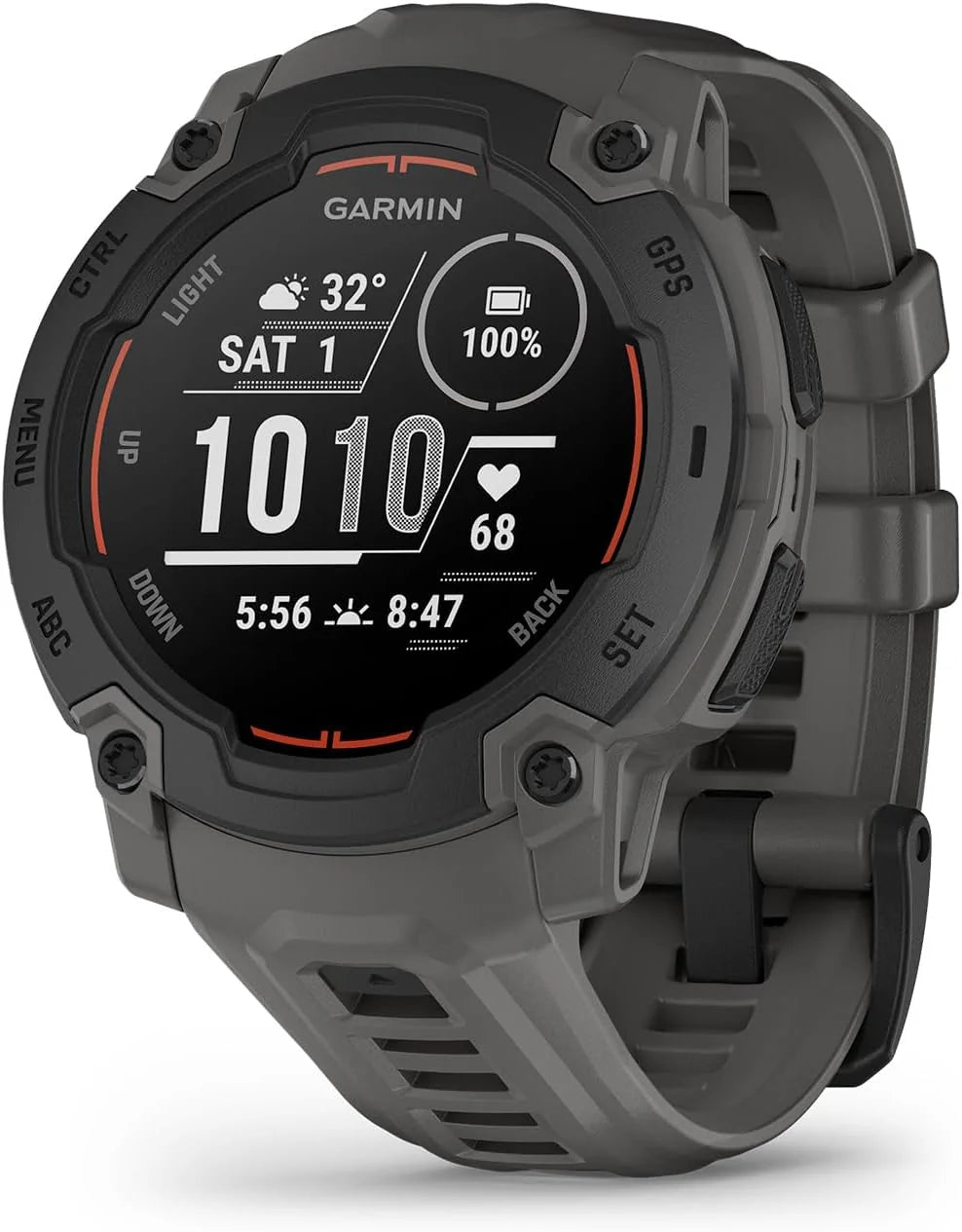 Garmin Instinct E - 45 mm Rugged GPS Smartwatch with essential smart features - Built in Sports Apps - Supertough Design Features - Charcoal