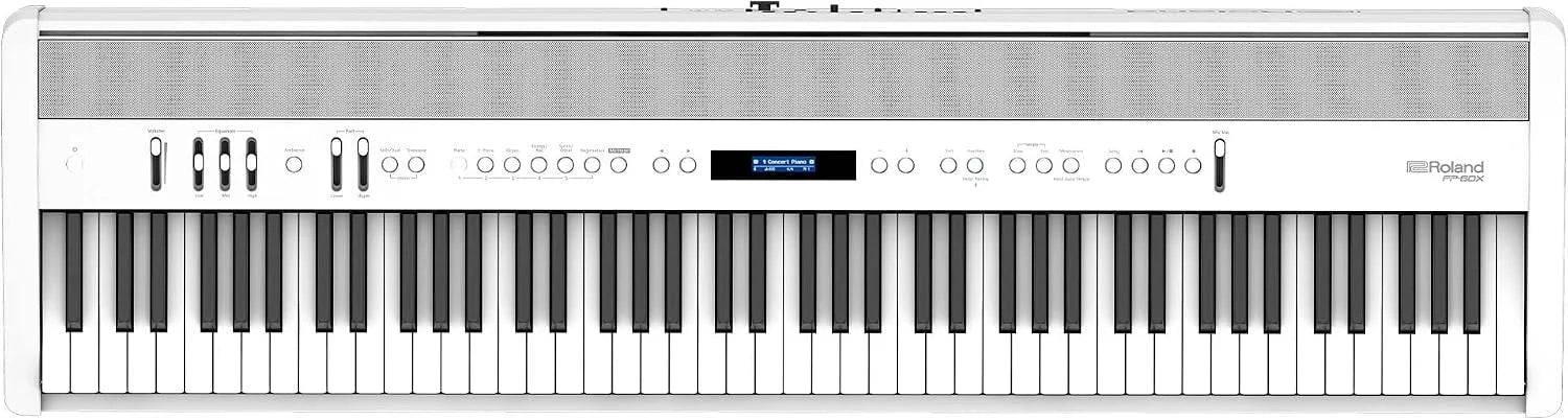Roland FP-10, Compacte 88-Noten Digitale Piano, SuperNATURAL Piano Tones, Authentiek Acoustic Feel Klavier, Geweldig voor Beginners  Ervaren Spelers, Bluetooth  MIDI Connectiviteit - zwart(FP-90X-WH/Wit)