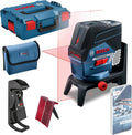 Bosch Professional 12V System Combilaser GCL 2-50 C (12V-accu + oplader, rode laser, binnenafwerking, met appfunctie, houder, zichtbaar werkbereik: max. 20 m, L-BOXX)(rode laser + L-Boxx 136 zonder accu)
