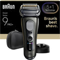 Braun Series 9 PRO+ Elektrisch scheerapparaat voor heren, 5 + 1 ultradunne precisiemessen, Pro-SoAdapt, scheerapparaat met 60 minuten accu, oplaadstandaard, nat en droog scheerapparaat, made in
