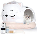 Zelfreinigende kattenbak, app-bediening, 80L extra grote automatische kattenbak, 360° geurbestrijding, geschikt voor gezinnen met meerdere katten en grote katten