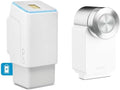EKEY UNO 200302 Vingerafdrukscanner met accu incl. Nuki Smart Lock Pro (4e generatie) wit, Op accu werkende upgradeset voor alle gangbare deuren, wit