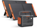 Jackery Explorer 1000 v2 Draagbaar Powerstation, 1070Wh/1500W LifePO4-accu, uitgang met 6 USB-C/A AC/DC-aansluitingen, snel opladen 1H, zonne-generator voor buiten, camping, noodgevallen(E1000 v2 + 2 x 100 W)
