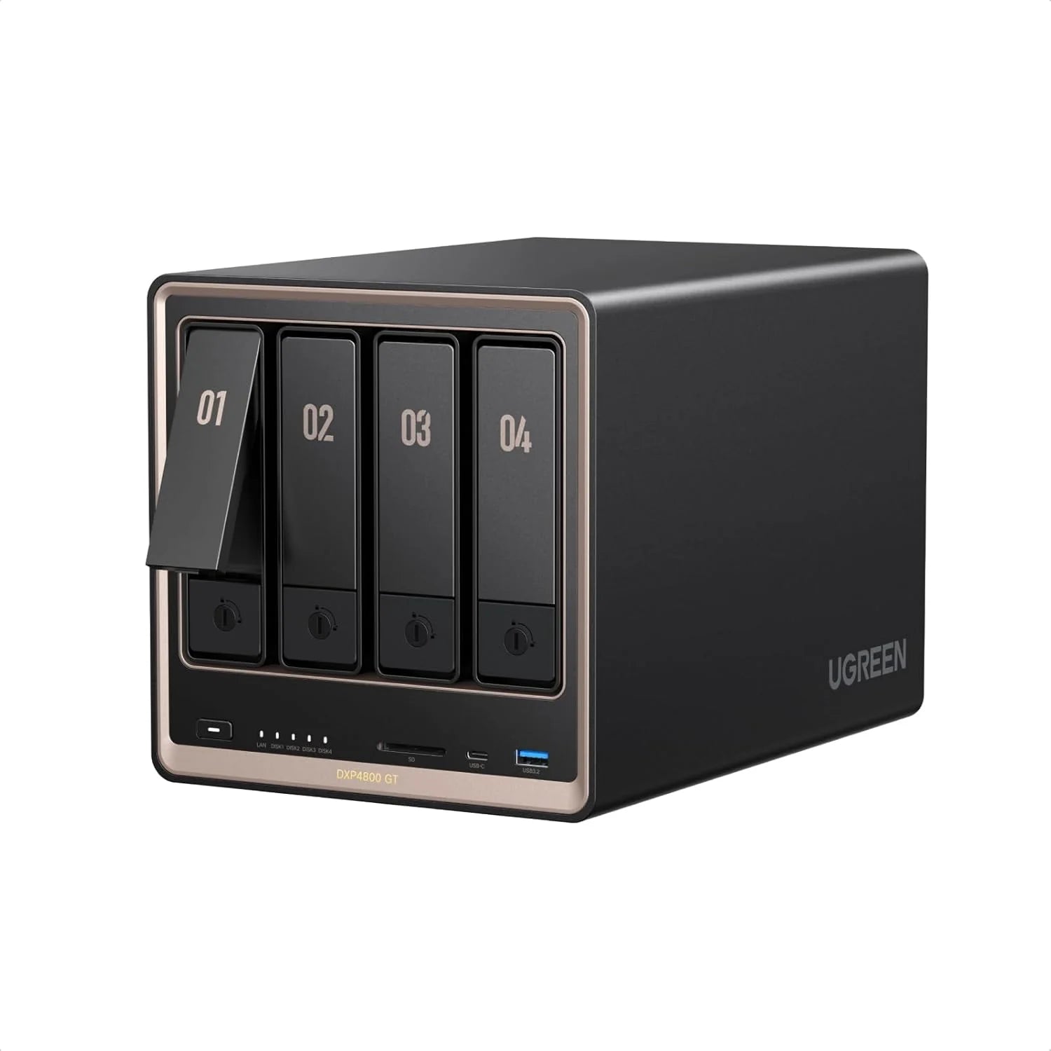 UGREEN NASync DXP6800 Pro 6-Bay Desktop NAS, Intel i5 1235u 10-Core CPU, 8GB DDR5 RAM, 128GB SSD, 2 * 10GbE, 2 * M.2 NVMe-aansluitingen, 8K HDMI, 2 * TBT4, Network Attached Storage (schijfloos)(DXP4800 GT)