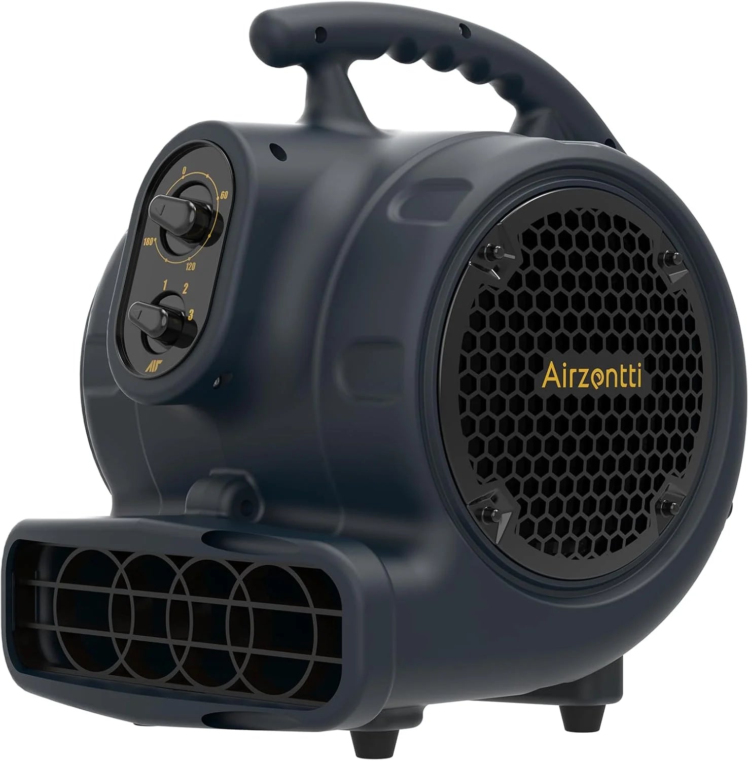 1/4 HP 1100 CFM industriële luchtventilator, hoge snelheid vloer en tapijtdroger, 3 snelheden zware ventilator met 3 uur timer voor restauratie