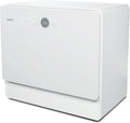 MEDION Mini Vaatwasser DWT51 (tafelmodel vaatwasser met touchbediening, emmerfunctie, 5 couverts, werkt met/zonder wateraansluiting, 7 reinigingsprogramma's, voorkeuze starttijd, MD 37766) wit(Modern, roestvrij staal)