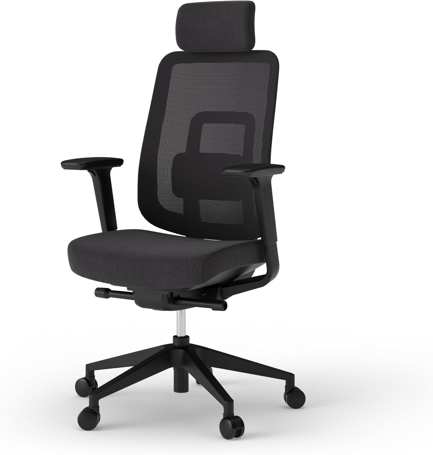 Ergotopia PureBack Ergonomische bureaustoel met hoofdsteun, 4D-armleuningen en synchroonmechanisme, voor thuiskantoor, kantoor en gaming, comfortabele draaistoel voor gezond zitten