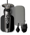 Philips Elektrisch Scheerapparaat Series 9000 Prestige, nat en droog, glanzend chroom, Lift  Cut scheersysteem, SkinIQ Technologie, Qi oplaadpad, baardstyler, neustrimmer, model SP9871/22(4 accessoires)