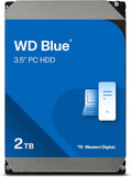 WD Blue 8TB Desktop 3.5" Interne Harde Schijf, 5640 RPM, SATA 6 Gb/s, 256MB Cache(3.5"/2TB)