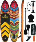 MATCHU - Sup board - Paddle Board - Complete Set - Oplaasbaar - Inclusief Rugtas, Handpomp met Drukmeter, Enkelband, verstelbare Peddel, Stoeltje en Reperatieset - 320x81x15 CM - 150 KG Belastbaar
