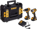 DEWALT Accu Schroefklopboormachine en Slagschroevendraaier KIT 18V XR Brushless (Inclusief 2x 4,0Ah accu's) DCK2062M2T