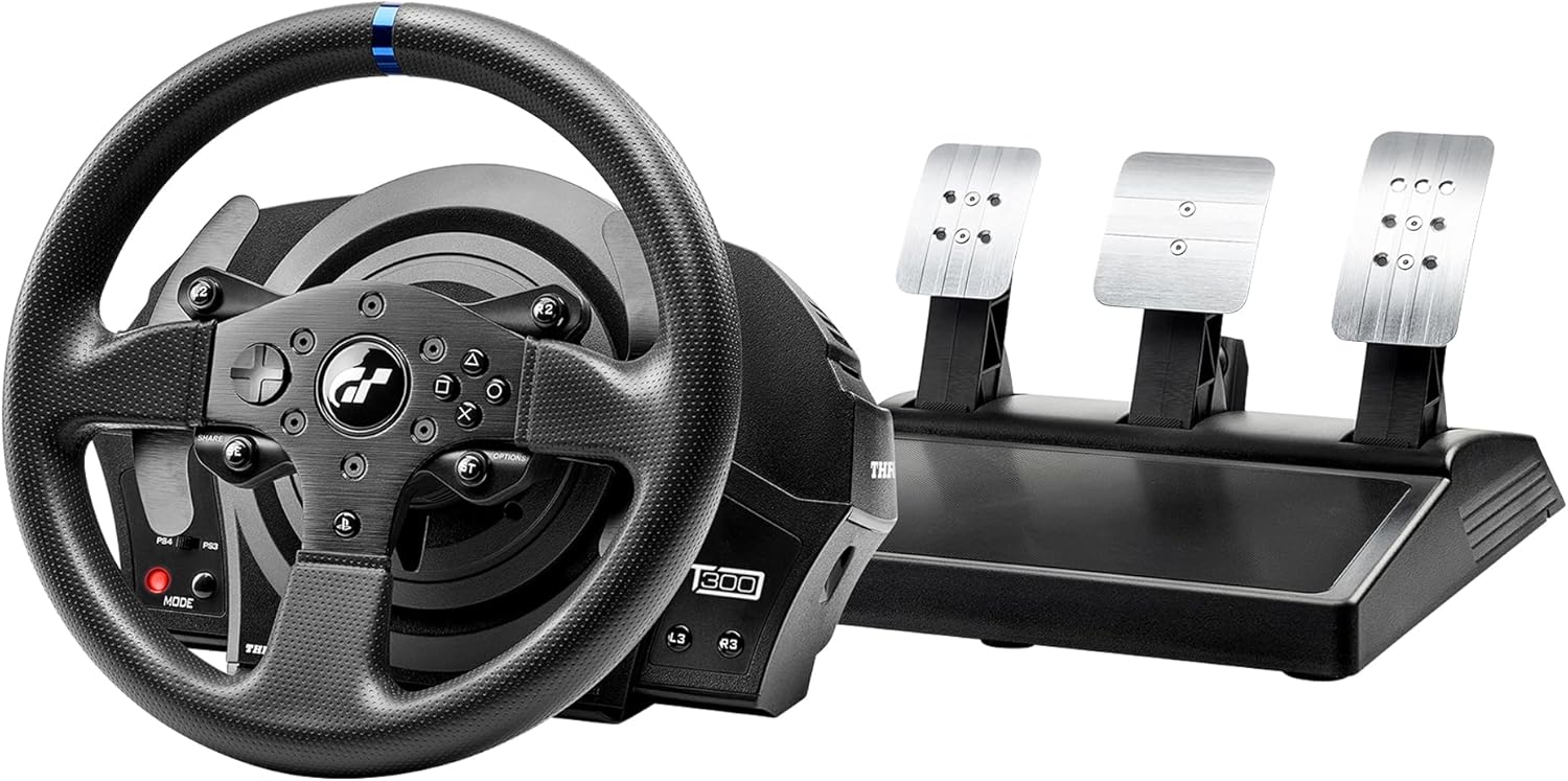 Thrustmaster T300RS GT Edition – Bedraad Racestuur met Force Feedback – Sim Racing Bundel met Borstelloze Motor en Pedaalset met 3 Pedalen – Compatibel met Consoles PS5, PS4 en PC