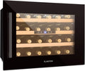 Klarstein Vinsider 24 Onyx Edition wijnkoeler met glazen deur - wijnkoeler, wijnkoeler, ingebouwd apparaat, 24 wijnflessen, 5-22 ° C, LED-display, 3 planken, binnenverlichting, zwart
